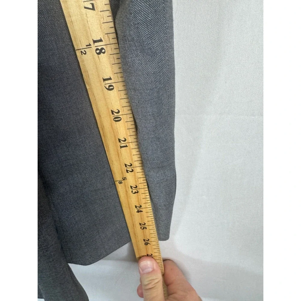 Van Heusen Mens Cool Flex Slim Fit‎ Blazer Gray Sport Coat 40L Tall